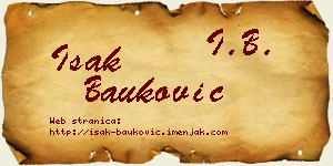 Isak Bauković vizit kartica